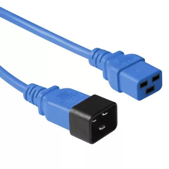 Cabo de alimentação Microconnect PE2019B09 azul 0,9 m conector fêmea C20 conector fêmea C19