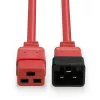 Cabo de extensão Lindy 3 m IEC C19 para C20, vermelho