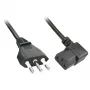 Cabo de alimentação Lindy 30346 preto 2 m conector fêmea C13