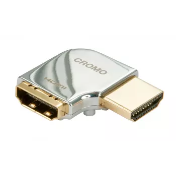 Adaptador Lindy CROMO macho HDMI para fêmea HDMI 90 graus angular - para a direita