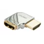 Adaptador Lindy CROMO macho HDMI para fêmea HDMI 90 graus angular - para a direita