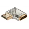 Adaptador Lindy CROMO macho HDMI para fêmea HDMI 90 graus angular - para a direita