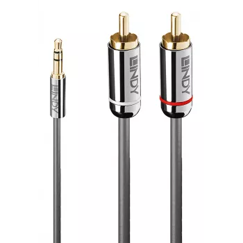 Cabo de áudio 3,5 mm para RCA Lindy 1 m, Cromo Line