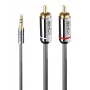 Cabo de áudio 3,5 mm para RCA Lindy 1 m, Cromo Line