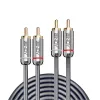 Cabo de áudio Dual Phono Lindy 10 m, Cromo Line