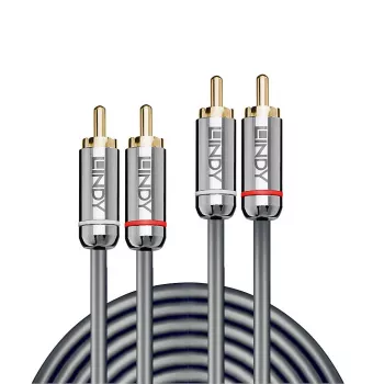 Cabo de áudio Dual Phono Lindy 2 m, Cromo Line