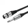 Cabo de áudio Vivolink PROAUDXLRFJACK1 1 m XLR 6,35 mm preto