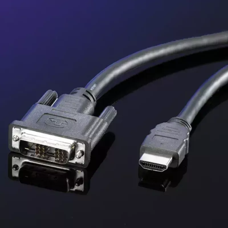 Cabo DVI ROLINE DVI (18+1) M - HDMI M 2 m