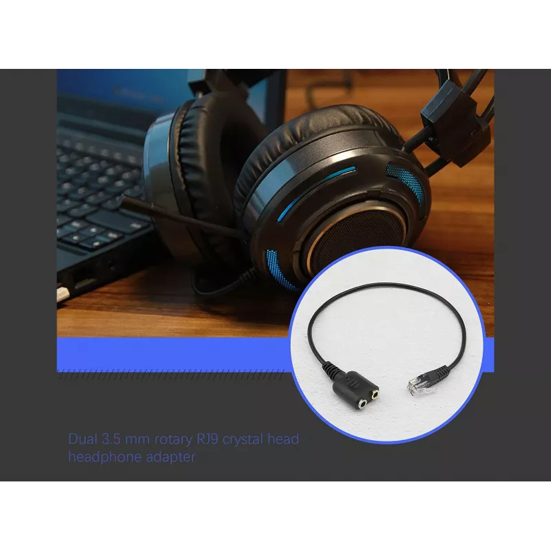 Adaptador de áudio Equip RJ9 para 3,5 mm headset preto 0,25 m