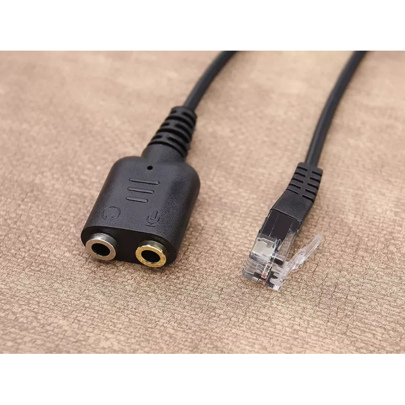 Adaptador de áudio Equip RJ9 para 3,5 mm headset preto 0,25 m
