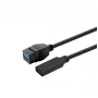 Cabo VivoLink USB 3.0 Type-A macho para Type-A macho 0,2 m — preto