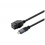 Adaptador fêmea USB-C VivoLink PROKEYUSBCFM1B – montagem em painel, preto