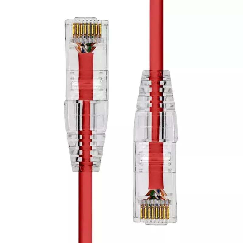 Cabo Ethernet ProXtend Ultra fino CAT6 RJ-45 5M vermelho