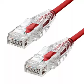 Cabo Ethernet ProXtend Ultra fino CAT6 RJ-45 5M vermelho