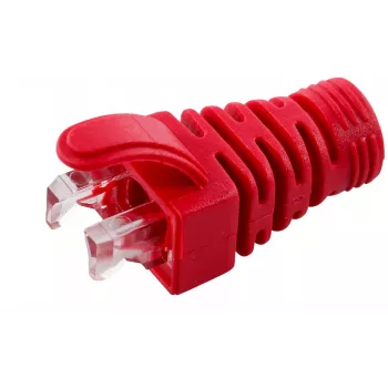 MicroConnect CONB65R bainha de alívio de tensão para cabo Cat5e/Cat6/Cat6A até 6,5 mm, vermelho