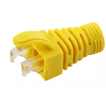MicroConnect CONB65Y bainha de alívio de tensão para cabo Cat5e/Cat6/Cat6A até 6,5 mm, amarelo