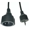 MicroConnect MC-PE0300FRB extensão de alimentação de ficha UE para tipo E francês, 3 m, preta