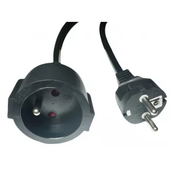 Extensão de cabo de alimentação MicroConnect MC-PE0500FRB 500 cm com ficha EU, preto