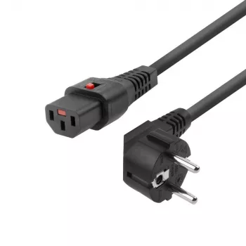 Cabo de alimentação MicroConnect MC-SCHC13-1 ficha Schuko CEE 7/7 para IEC C13, 1,0 m