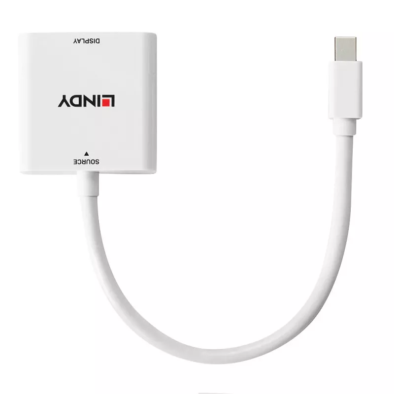 Conversor Lindy Mini DisplayPort para DVI 0,18 m Mini DisplayPort DVI-I