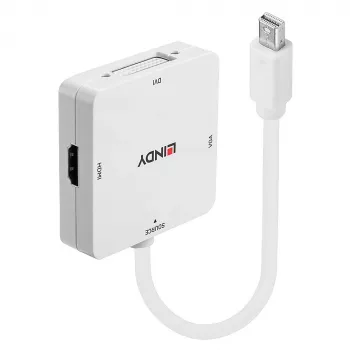 Conversor Lindy Mini DisplayPort 1.2 para HDMI 1.4, DVI e VGA