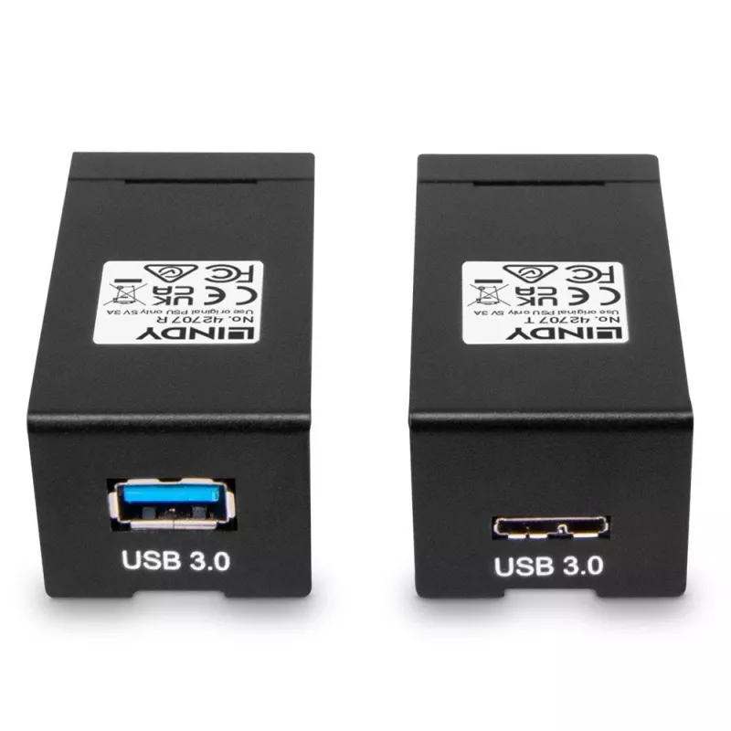 Transmissor e recetor AV Lindy 200 m Fibre Optic USB 3.0 Extender