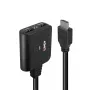 Splitter HDMI Lindy 2 portas 4K60 cabo preto 3840x2160