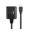 Splitter HDMI Lindy 2 portas 4K60 cabo preto 3840x2160