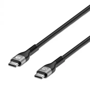 Cabo USB-C para USB-C Manhattan 240W 2m macho para macho preto 480 Mbit/s