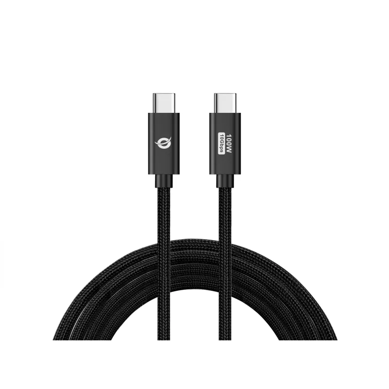 Cabo Conceptronic ETTA02B12 USB 3.2 Gen 2 C-C PD 3.0 100W 1,2 m, 20 V 5 A, 10 Gbit/s, E-Mark