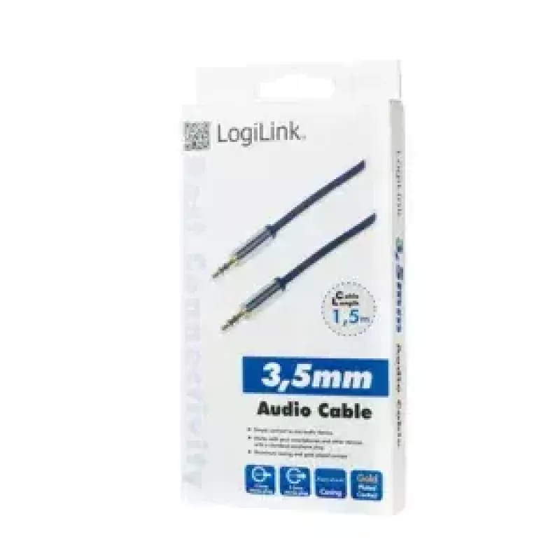 Cabo de áudio LogiLink CA10150 1,5 m 3,5 mm azul