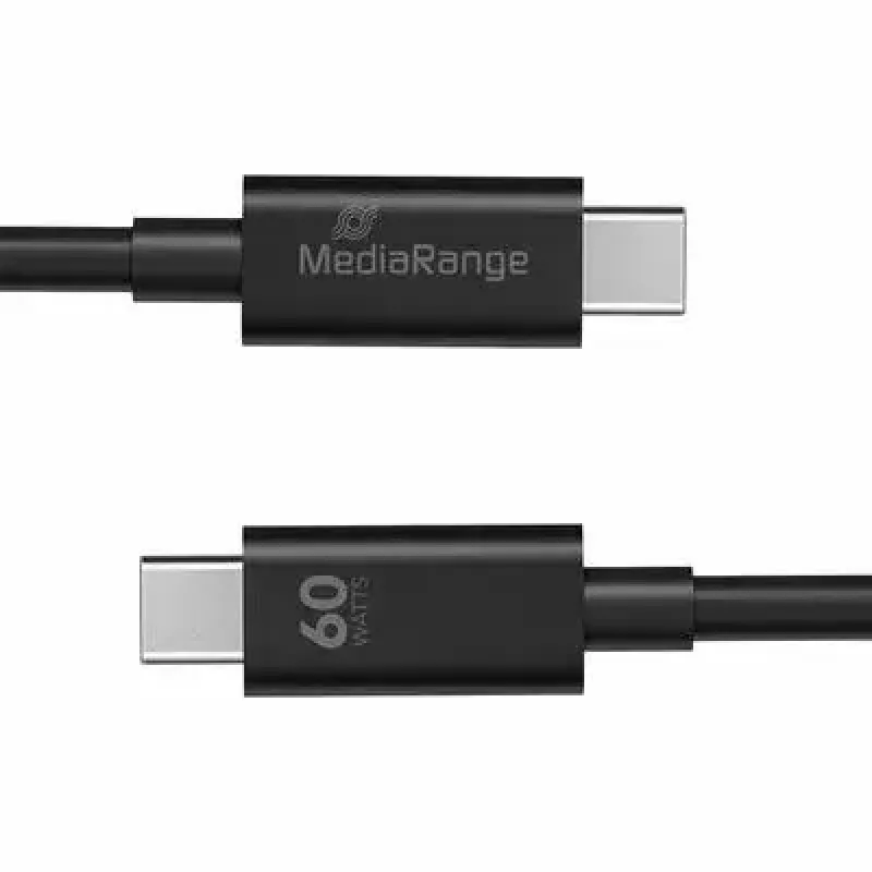 Cabo USB MediaRange MRCS213 1,2 m USB 3.2 Gen 1 USB-C preto