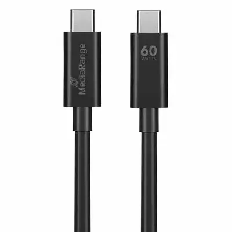 Cabo USB MediaRange MRCS213 1,2 m USB 3.2 Gen 1 USB-C preto