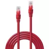 Cabo de rede Lindy 2m Cat.6 U/UTP, vermelho