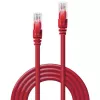 Cabo de rede Lindy 3m Cat.6 RJ-45 U/UTP vermelho