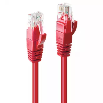 Cabo de rede Lindy 3m Cat.6 RJ-45 U/UTP vermelho