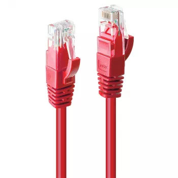 Cabo de rede Lindy 30 m Cat.6 RJ-45 U/UTP vermelho