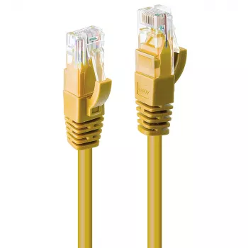 Cabo de rede Lindy 0,5m CAT6 U/UTP, amarelo