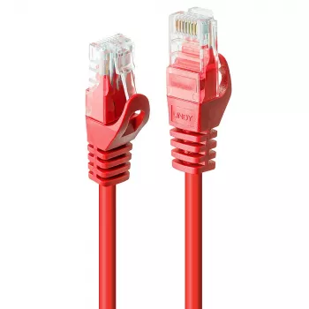 Cabo de rede Lindy 48180 vermelho 0,3 m Cat6 U/UTP (UTP)