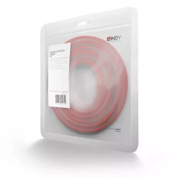Cabo de rede Lindy Rj45/Rj45 CAT6 2m RJ-45 U/UTP vermelho