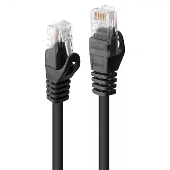 Cabo de rede Lindy RJ45/RJ45 CAT6 1m RJ-45 U/UTP preto
