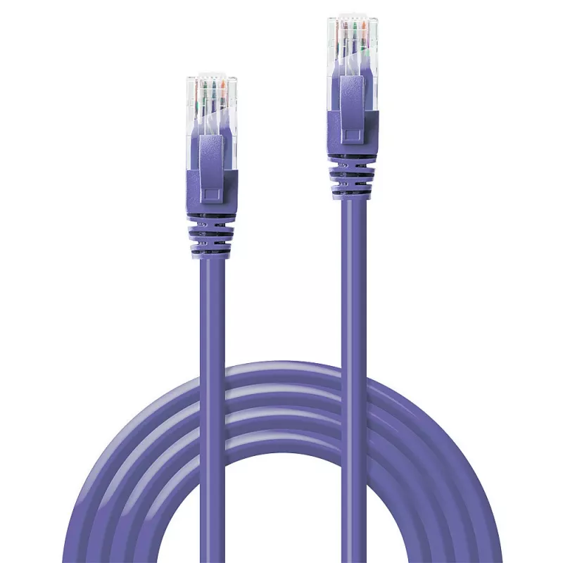 Cabo de rede Lindy 1m Cat.6 U/UTP, violeta