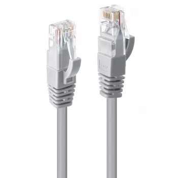 Cabo de rede Lindy 3m Cat.6 U/UTP, cinzento