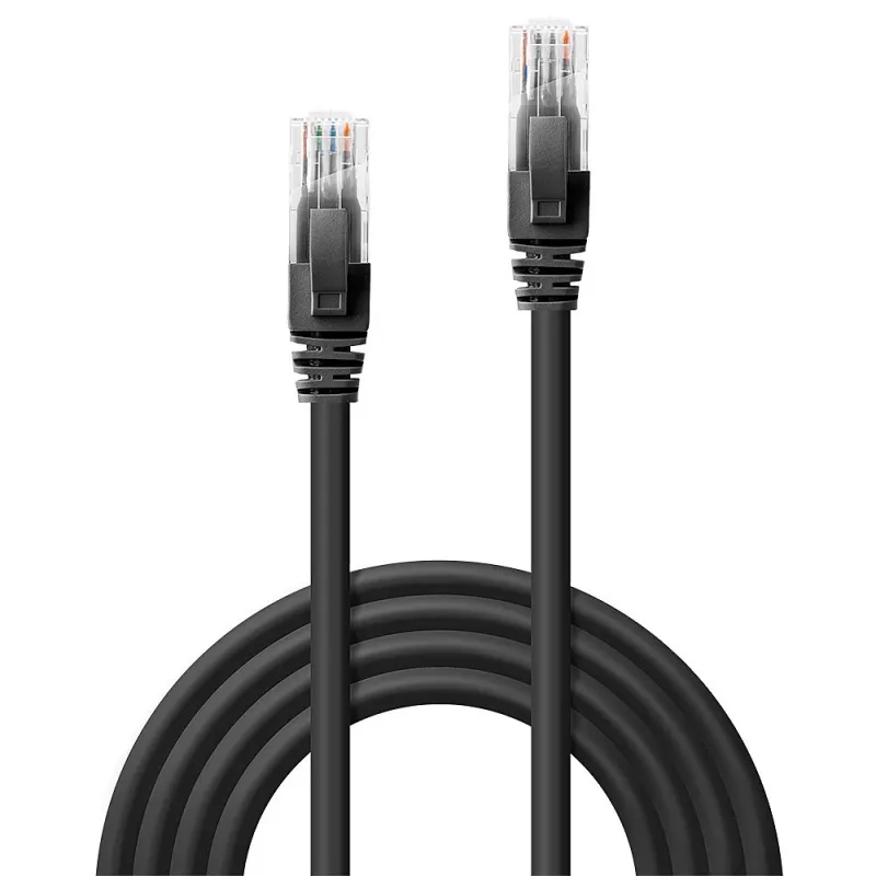 Cabo de rede Lindy 10m Cat.6 RJ-45 U/UTP preto