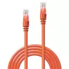 Cabo de rede Lindy Cat.6 U/UTP 0,3 m, laranja