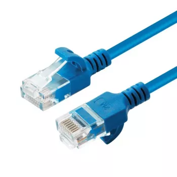 Cabo de rede Microconnect V-UTP6A0015B-schlank azul 0,15 m Cat6a U/UTP (UTP)