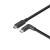 Cabo Lindy 1 m USB 3.2 Type-C, 90° em ângulo, 10 Gbit/s