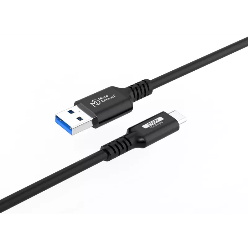 Cabo USB Microconnect USB3.2AC025 USB 3.2 Gen 2 (3.1 Gen 2) 0,25 m USB C USB A preto