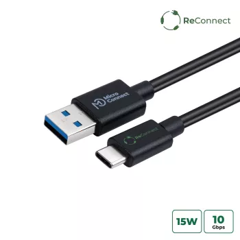 Cabo USB Microconnect ECO-USB3.2CA0.25 USB 3.2 Gen 2 (3.1 Gen 2) 0,25 m USB A USB C preto