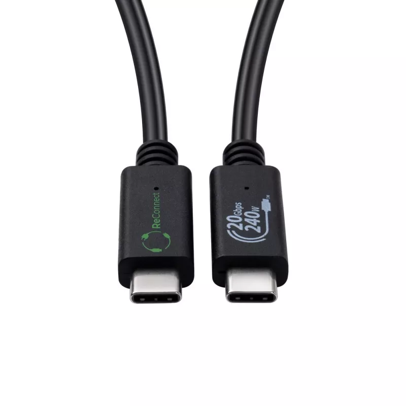 Cabo USB Microconnect ECO-USB3.2CC0.25 USB 3.2 Gen 2x2 0,25 m USB-C preto